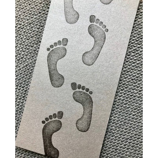 Footprints Rubber Stamp